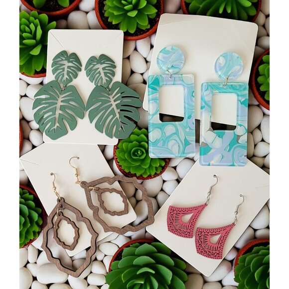 Set of 4 Pairs of Unique Earrings (SKU#3081) - Picture 6 of 6